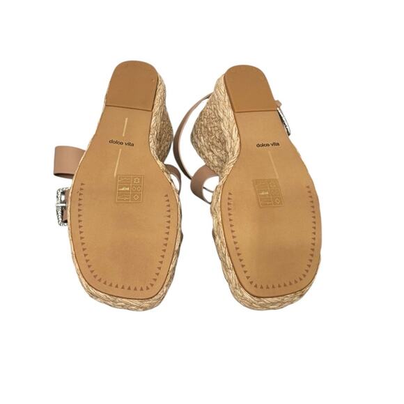 New! Dolce Vita Aldona Crisscross Ankle Strap Espadrille Wedge Sandals - Size 9 - Picture 10 of 11